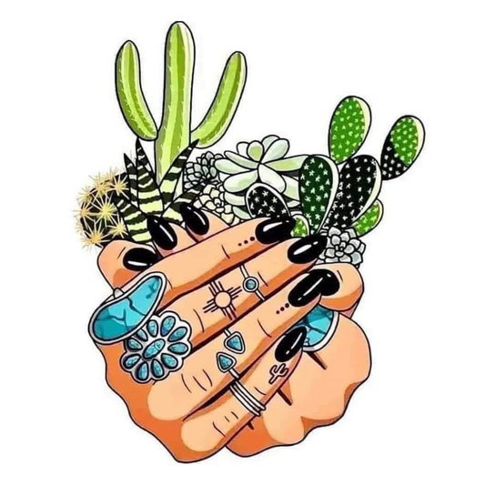 Turquoise and Cactus Stickers